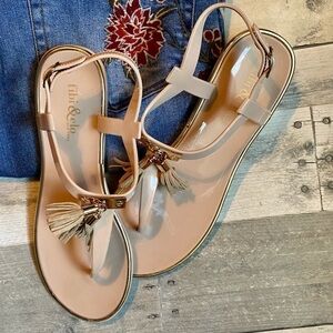 Fibi & clo blush pink jelly sandals size 37 or 7